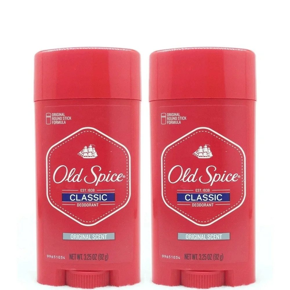 2 Old Spice CLASSIC ORIGINAL SCENT Deodorant Solid Men 3.25‎ oz